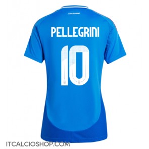 Italia Lorenzo Pellegrini #10 Prima Maglia Femmina Europei 2024 Manica Corta